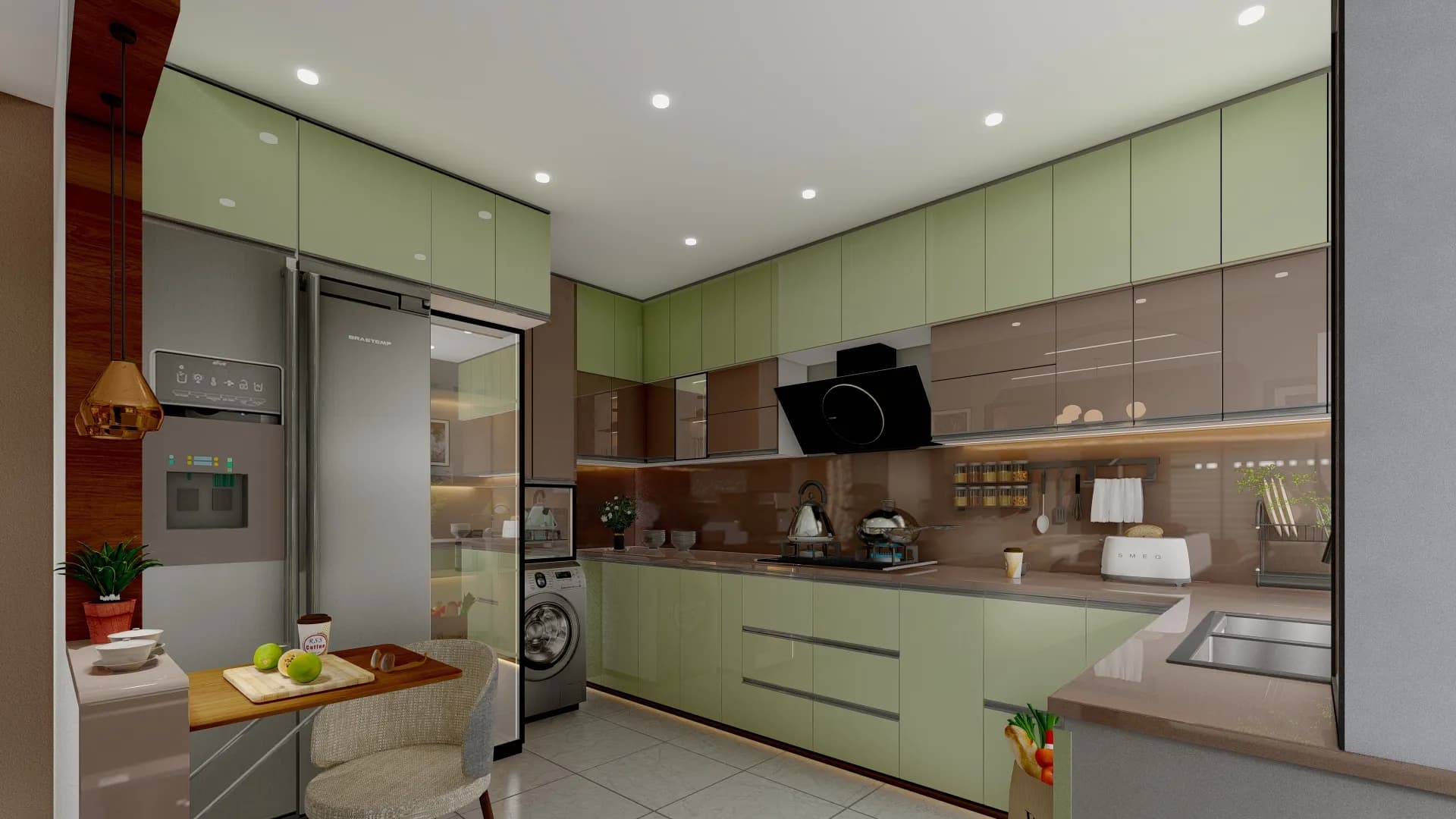 Modern U-Shaped Kitchen — view 2