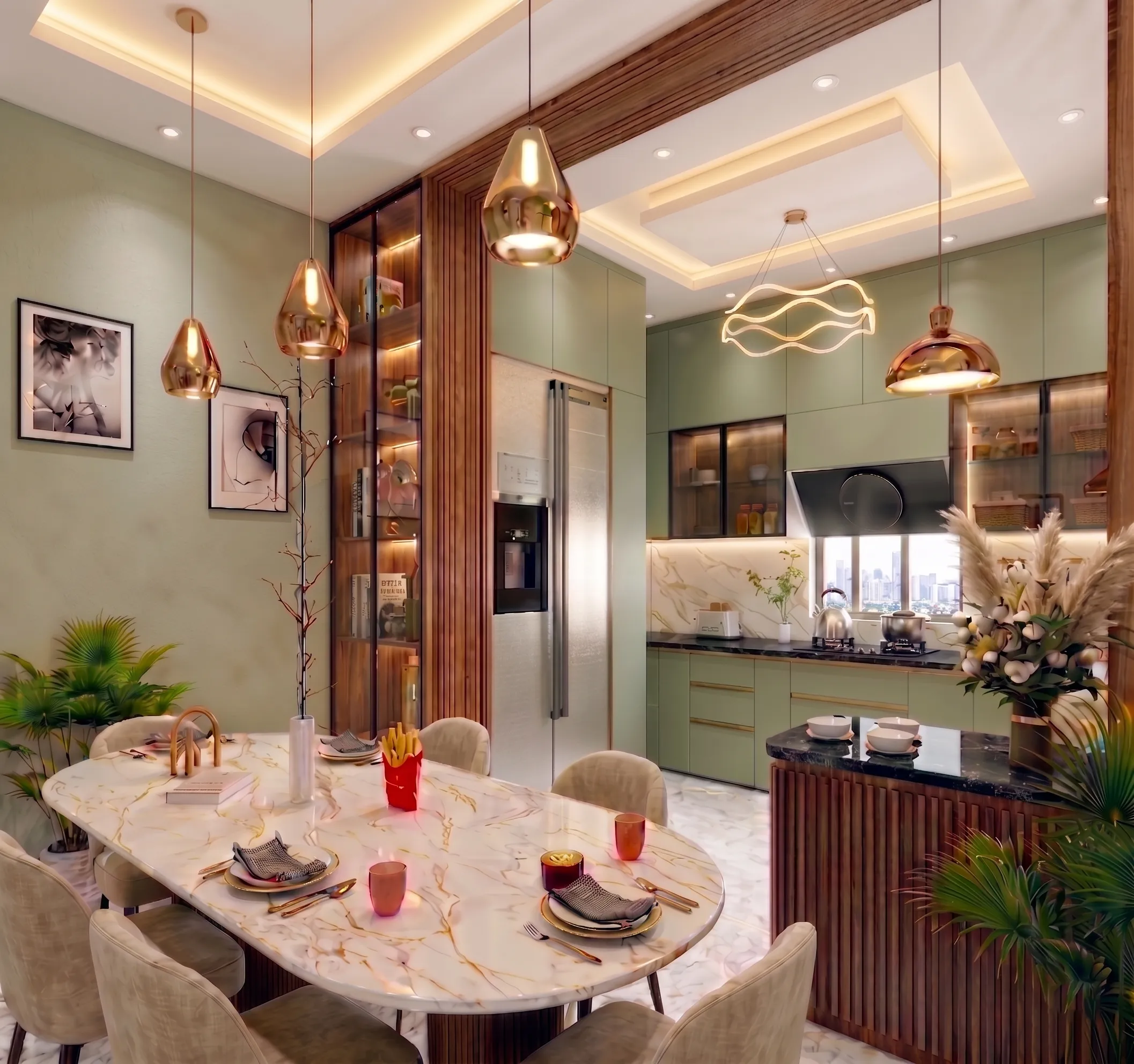 Open Kitchen & Dining