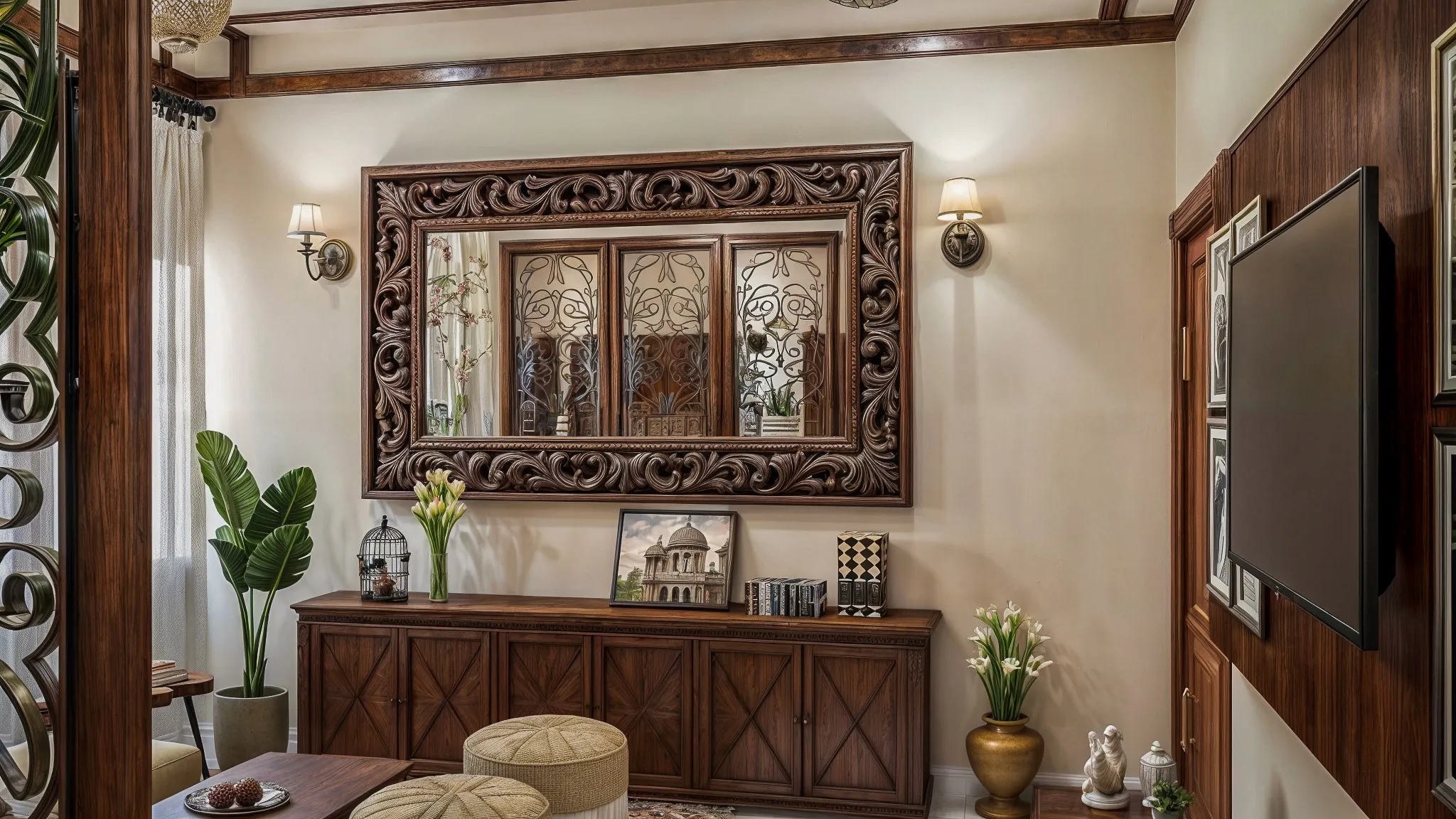A well-ventilated modern kitchen in a Kolkata home designed by Studio Contour, with a high-capacity chimney over the cooktop and a secondary wall exhaust for steam-heavy cooking days