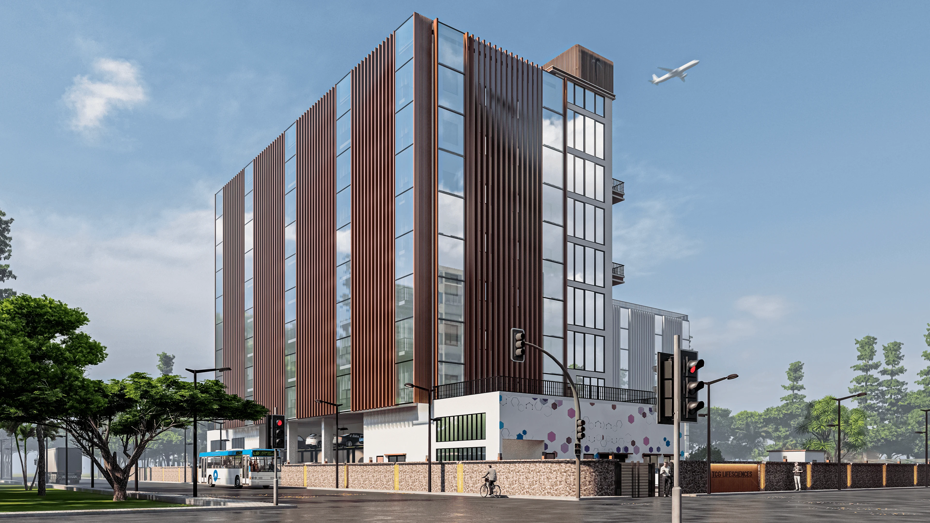 Completed apartment building exterior in New Town, the kind of finished structure Studio Contour hands over before an owner begins the mutation and municipal record update process