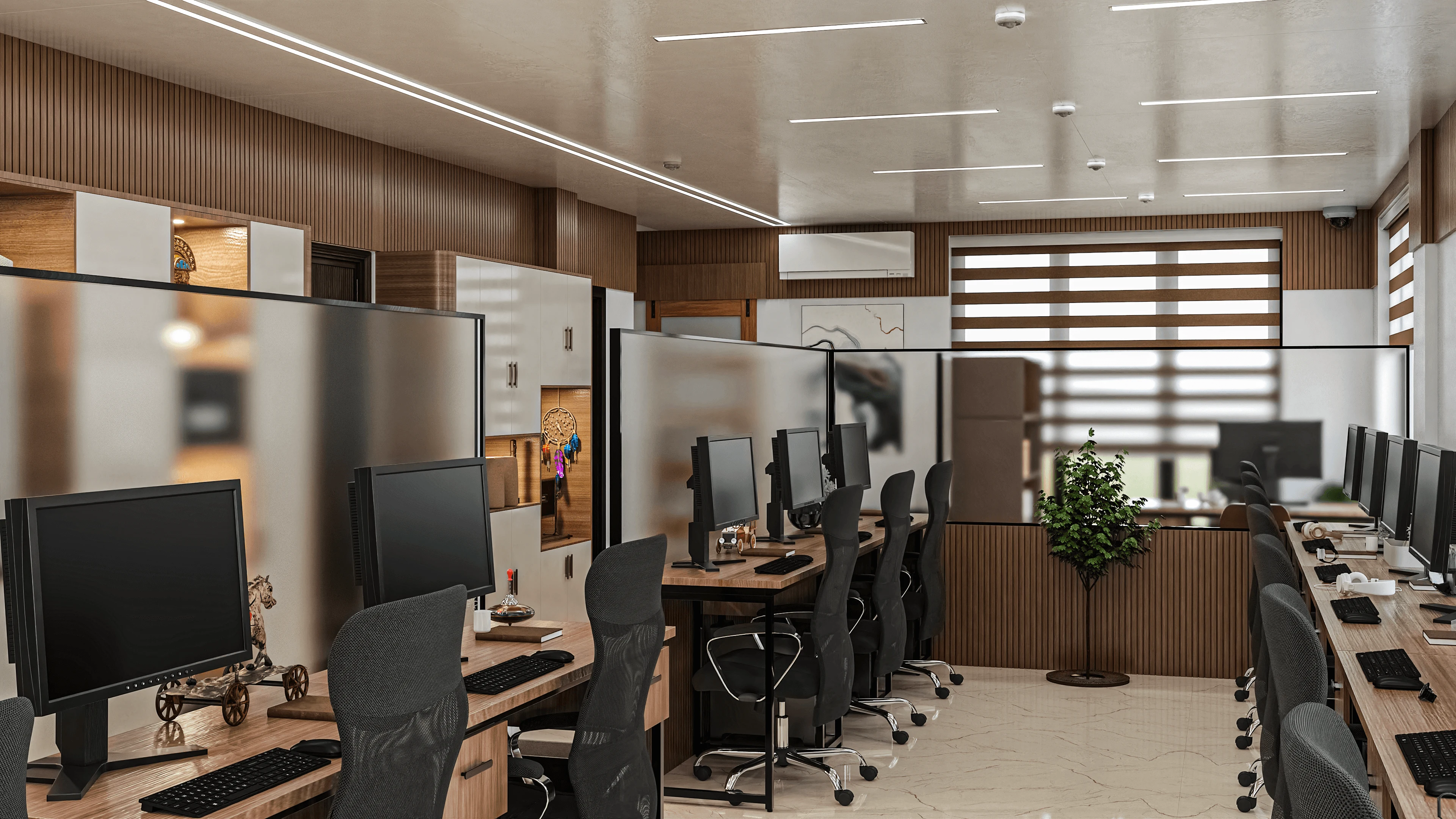 The upper floor bedroom and terrace connection in a Studio Contour duplex, New Town Kolkata