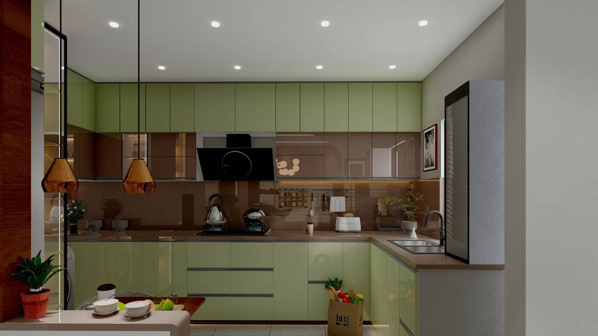 Modern U-Shaped Kitchen, by Studio Contour