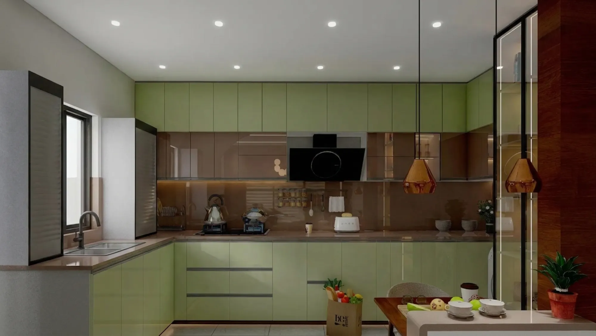 Scandinavian-Style Kitchen Ideas for a New Town 1BHK