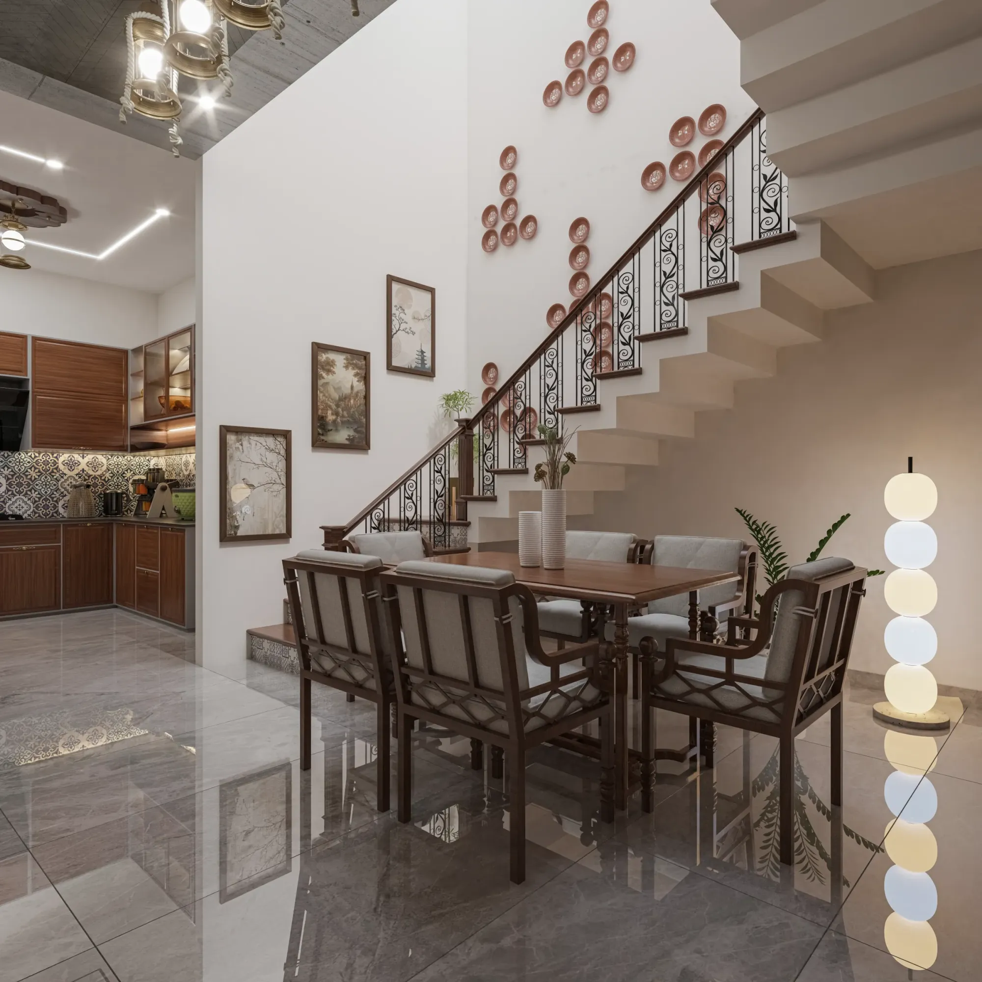 Vintage Bengali Courtyard-Style Foyer Ideas for a Dum Dum Lake Town Home