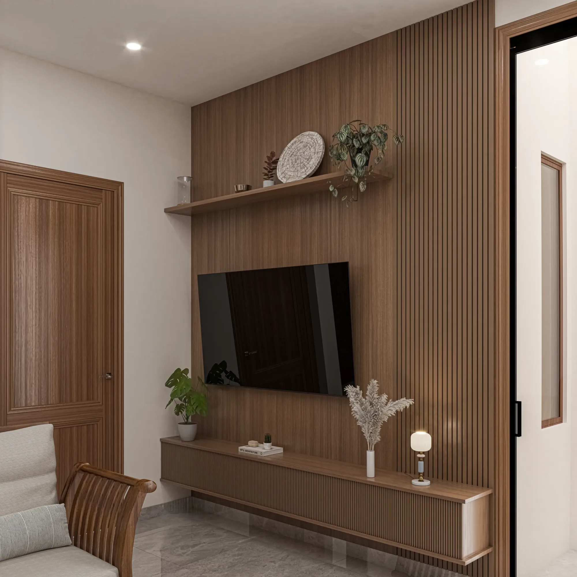 Warm Japandi Living Room Ideas for a New Town Flat