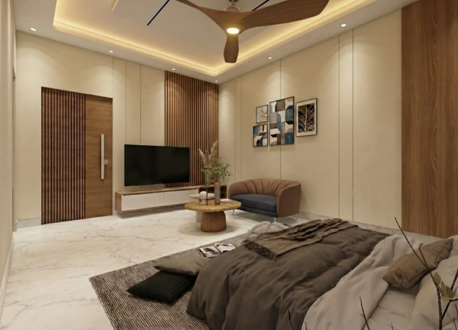 Wardrobe with Study Table: Designs for Bedrooms and Kids' Rooms