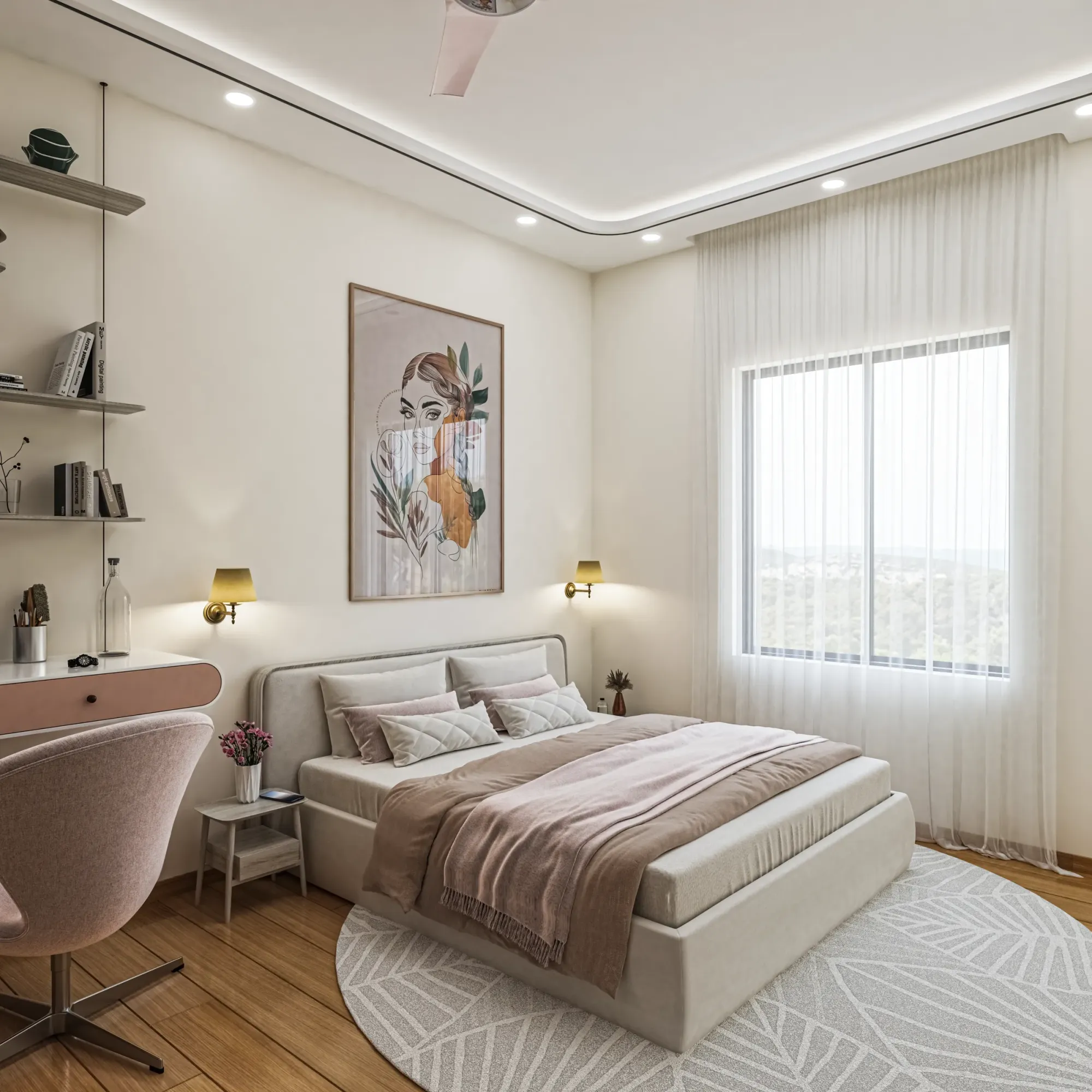 Warm, fully renovated 2BHK interior by Studio Contour